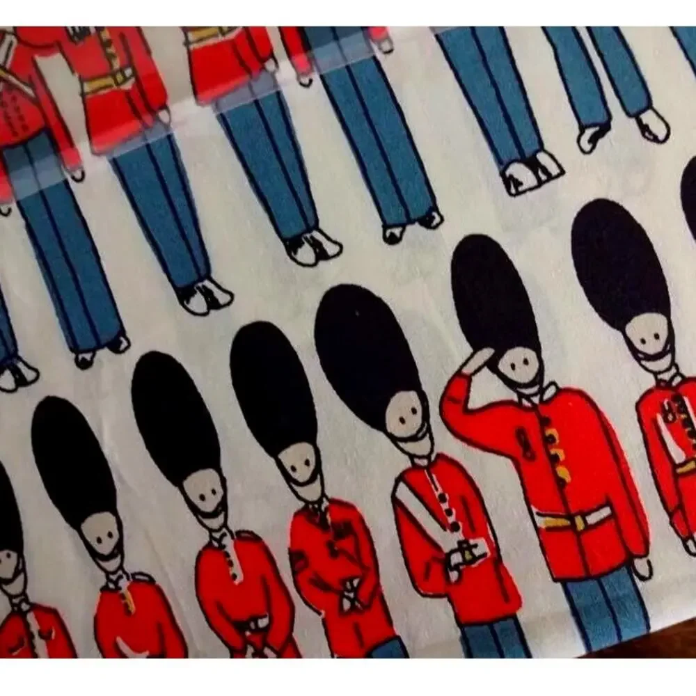 Cath Kidston London Guards Soldiers Christmas Nutcracker QUEEN Sheet Set 4 pc